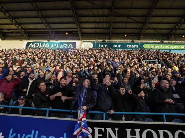 1,848 Pompey fans made the trip to Carlisle United's Brunton Park