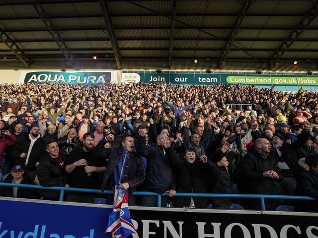 1,848 Pompey fans made the trip to Carlisle United's Brunton Park