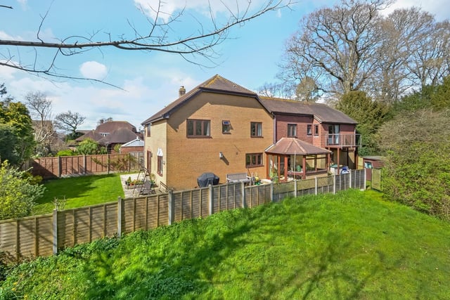 This six bedroom house in Treeside Way, Waterlooville, is on the market for £850,000. It is listed by Fine and Country.