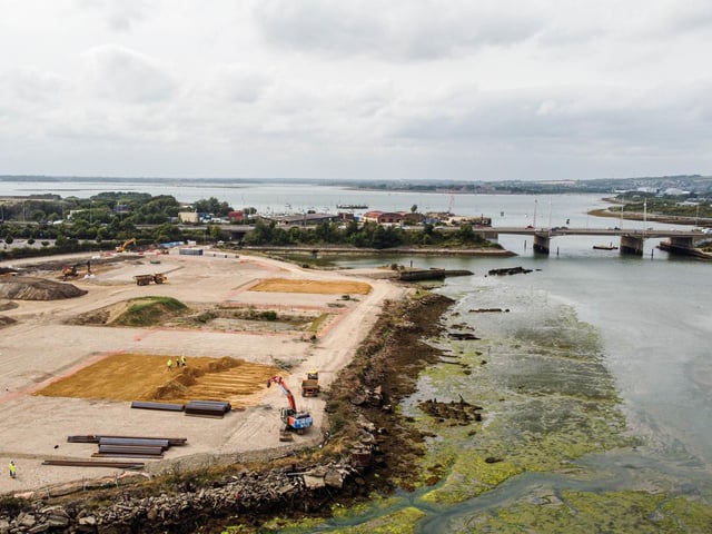 Some of the material for the sea defences has started to arrive Picture: IslandCity.UK