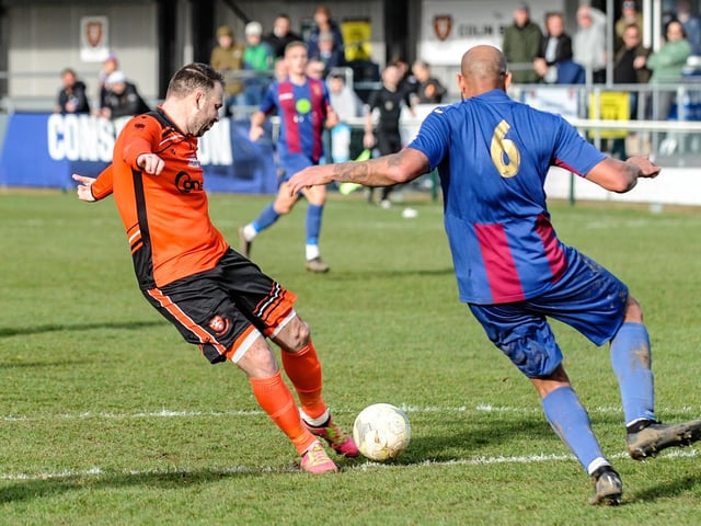 Portchester's Brett Pitman lines up a shot. Picture by Daniel Haswell