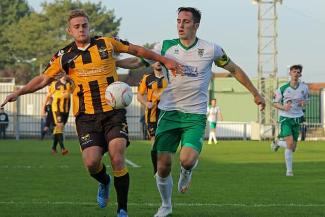 Jason Prior, right, starred for Bognor in two separate spells at the Nyewood Lane club Picture: Tim Hale