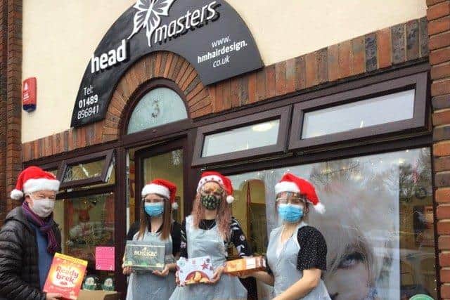 Christopher, Sophie, Helen and Robyn from Head Masters Hair Salon in Bishop's Waltham 