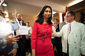 Fareham MP Suella Braverman pictured at her launch event earlier this week. Photo: PA