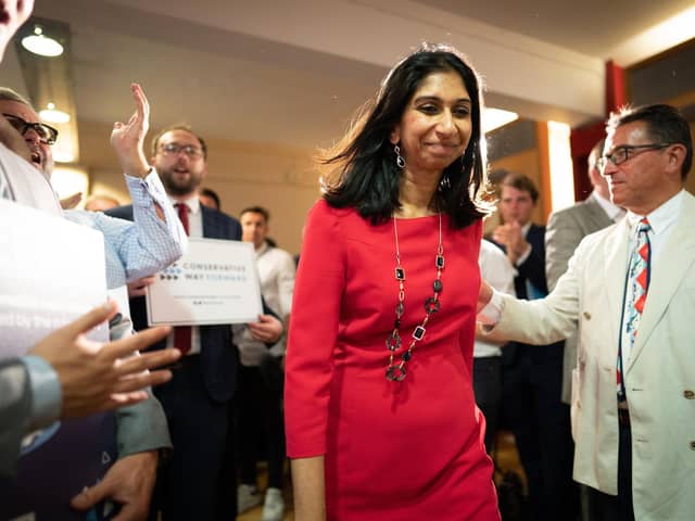 Fareham MP Suella Braverman pictured at her launch event earlier this week. Photo: PA