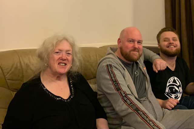 From left: Dorothy, Ben, and Kieran on New Years Eve