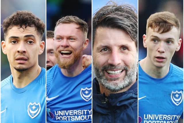 From left: Tyler Walker, Aiden O'Brien, Danny Cowley and Hayden Carter