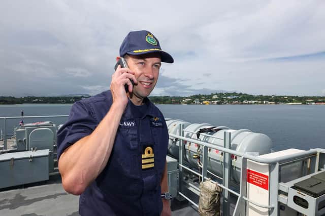 Commander Mike Proudman, HMS Spey's commanding officer.