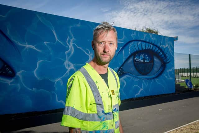 Artist, My Dog Sighs has finished painting his mural at Hilsea Lido, on July 23, 2020.
Picture: Habibur Rahman