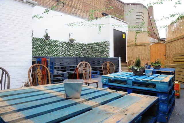 Moonshine in Grenada Road, Southsea, have opened up an outdoor area.

Picture: Sarah Standing (280422-2844)