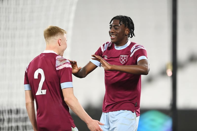 The scouts are flocking to watch the West Ham striker who has bagged 13 PL2 goals this season - as well as a hat-trick against Southampton in the FA Youth Cup sem-final. Has made a late Premier League sub debut and scored in Europe for the Hammers.