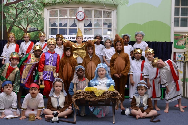 Students in Badgers, Hedgehogs and Rabbits classes at Devonshire Infant School, Southsea, came together to perform a nativity show. Picture: Submitted