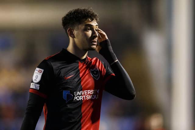 Tyler Walker scored one goal in 15 loan appearances for Pompey during the 2021-22 season   Picture: Daniel Chesterton/phcimages.com