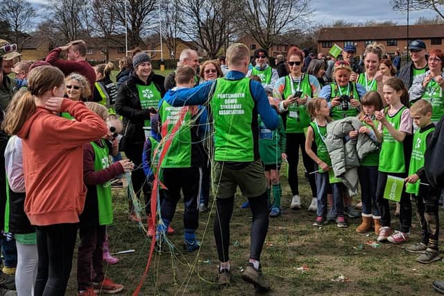 Nathan Tracey has completed his 24 hour non stop running challenge for Portsmouth Down Syndrome Association.
Picture credit: Melanie Tracey
