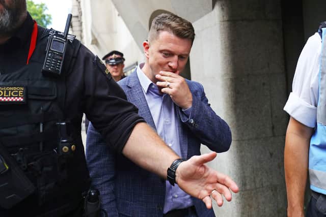 Tommy Robinson. Picture: Aaron Chown/PA Wire