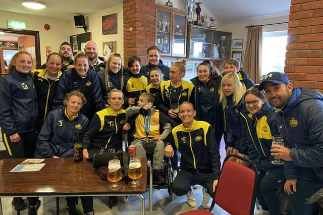 Moneyfields pictured after last month's Southern Region subsidiary cup final win at Abingdon. Now manager Karl Watson said will walk away from the sport if the club are not granted 'upward movement' in the women's pyramid.
