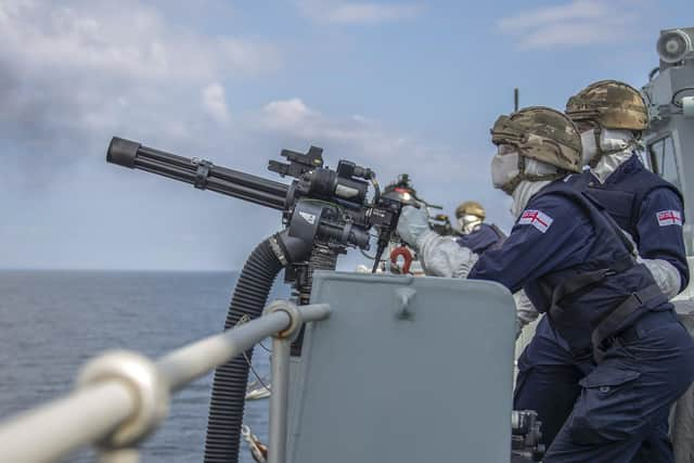 Pictured: HMS Kent's weapons crews practice close range gunnery whilst on BALTOPS 20.
LPhot Dan Rosenbaum, HMS Kent