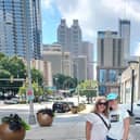 Emily and Katy Hopkinson in Downtown Atlanta.