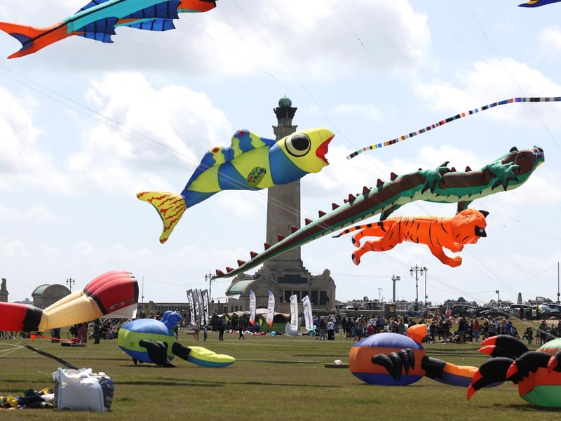 Teams and individuals flew multi-line kites to music, performing tricks and ballet routines - with UK and European champions among those taking part.