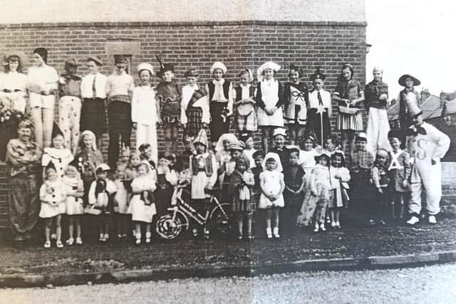 Former Widley resident Maureen Gatehouse, 79, has unearthed a photo showing how residents celebrated the end of the Second World War. 