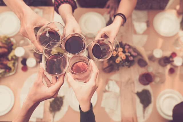 A group of friends drinking wine together.See PA Feature TOPICAL Dry January. Picture credit should read: PA Photo/thinkstockphotos. WARNING: This picture must only be used to accompany PA Feature TOPICAL Dry January. 
