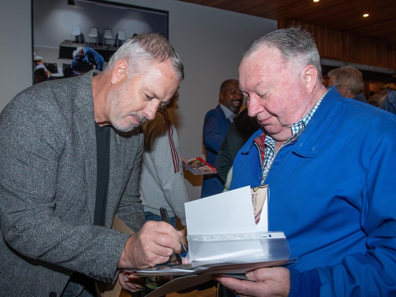 Kit Symons at the Played Up Pompey Four book launch in Fratton Park's Victory Lounge on Friday night. Picture: Steve Reid