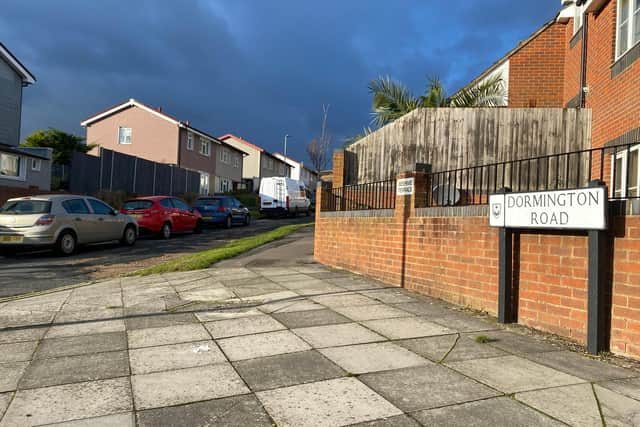 The entrance of Dormington Road, Paulsgrove, pictured on Wednesday.