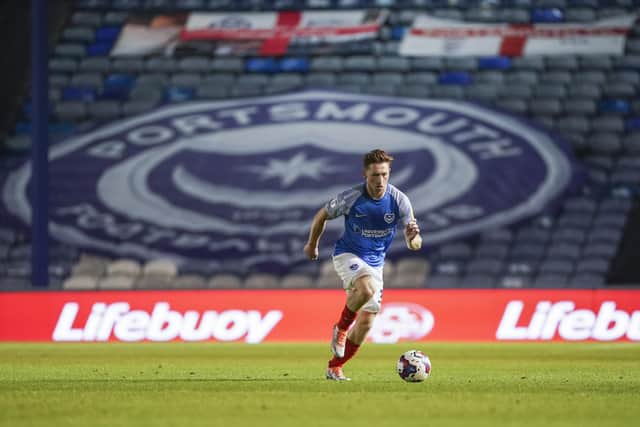 Denver Hume in action as Pompey ran out 5-2 winners over Southampton B in the Hampshire Senior Cup at Fratton Park. Picture: Jason Brown/ProSportsImages