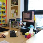 English teacher Poppy Byrne delivering an online live lesson.
