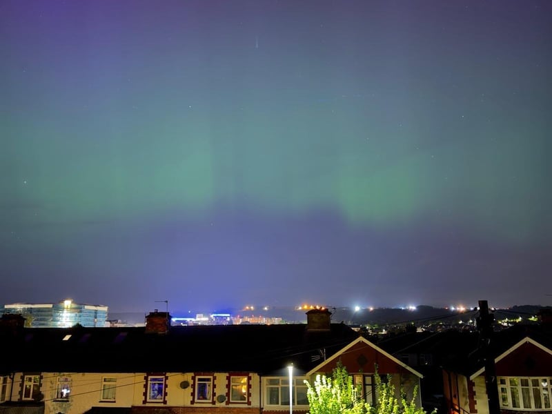 The Northern Lights seen over Portsmouth overnight.