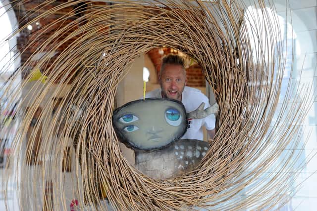 My Dog Sighs at his new exhibition 'We Shelter Here, Sometimes' at Storehouse No9 in Portsmouth Historic Dockyard. Picture: Sarah Standing (130624-885)