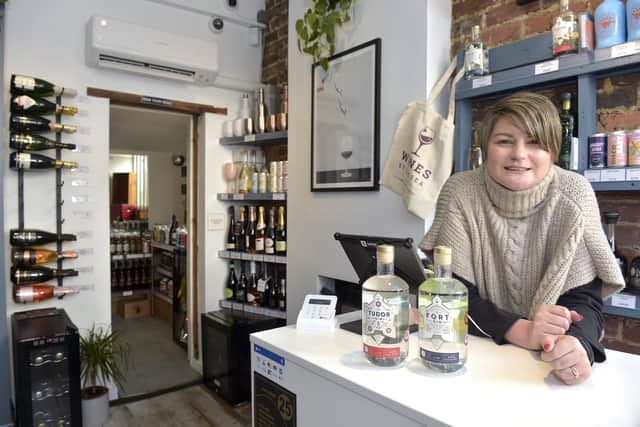 Lucy Jackson (35) owner of Wines by the Sea in Albert Road, Southsea, since March 2022.

Picture: Sarah Standing (200123-8515)