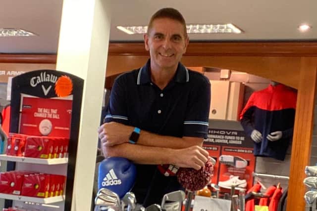 Miles Harding in his golf shop at Southwick Park