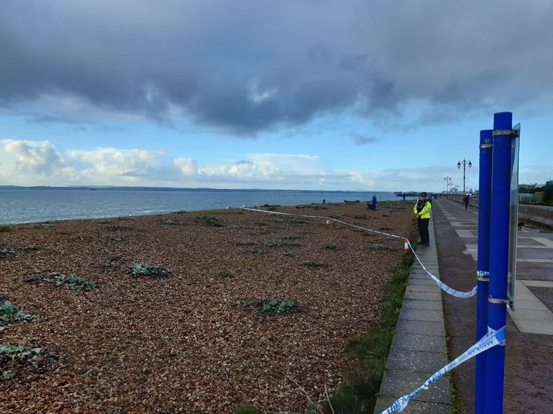 A body was found on the seafront this morning, with emergency services calleed to the scene.
