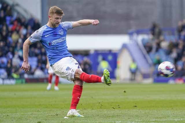 Michael Jacobs was Pompey's man of the match in the thumping win over Cheltenham after switched to a number 10 role. Picture: Jason Brown/ProSportsImages