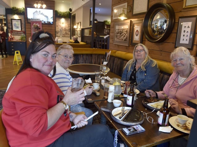 The Cocked Hat in Privett Road, Gosport, has reopened after a refurbishment.Pictured is: (l-r) Tammy Kent, Eileen Stone, Deborah Kent and Angela Kent.Picture: Sarah Standing (220424-969)