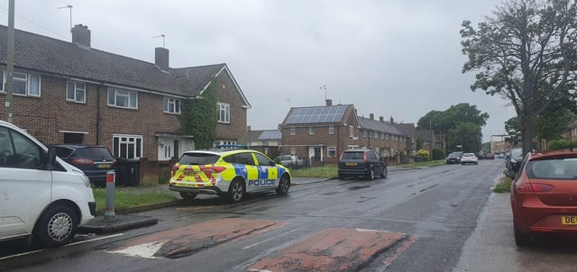 Police in Botley Drive, Leigh Park. Picture: Habibur Rahman