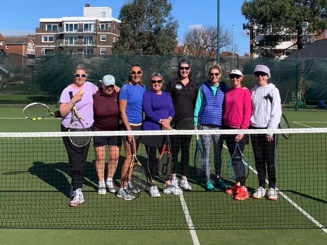 CourtX 1 v Ryde Lawn 2 ladies - Clare Keiditsch, Lynn Candlish, Sue Price, Betty Corbett, Emma Wheeler, Andrea Waugh, Emma Dyer, Sue George