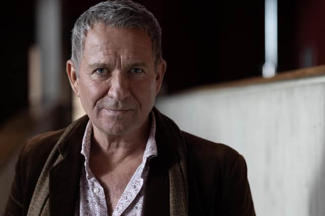 Sean Pertwee plays through-the-night phone-in host Lawrence Brightway in The Night Caller (Picture: Channel 5)