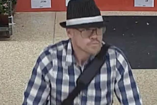 Police are looking for this man in connection with a theft in Hedge End.
