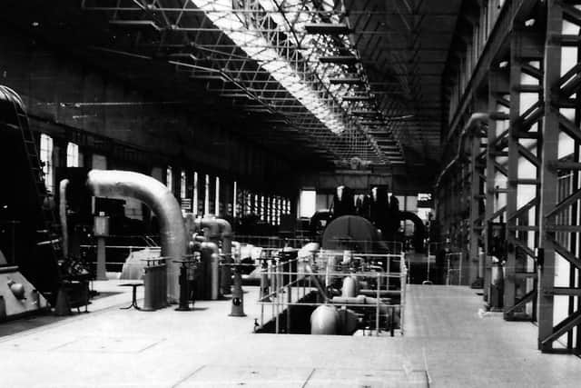 Looking the full length of the turbine hall from turbine number nine.  Picture: Paul Buxley