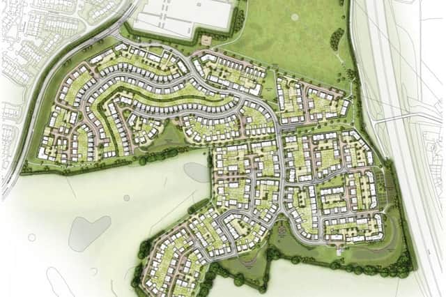 An image showing the scale of the new proposed development