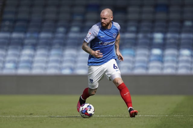 Surprisingly grabbed Pompey’s first goal of the season, while yet again showed his love for defending in some tough moments. Picture: Jason Brown/ProSportsImages