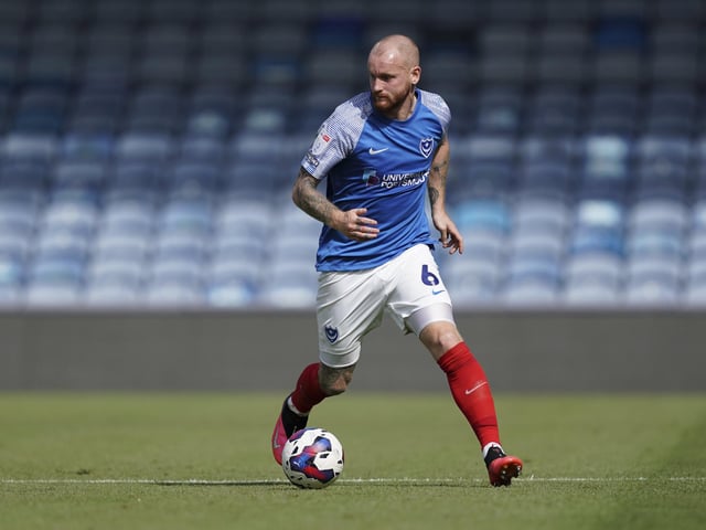 Surprisingly grabbed Pompey’s first goal of the season, while yet again showed his love for defending in some tough moments. Picture: Jason Brown/ProSportsImages