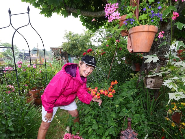 Rosemary Smith in her garden.
Picture: Stuart Martin (220421-7042)