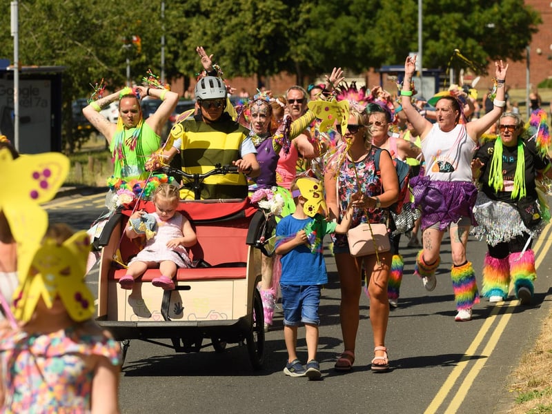 Pictured is: colourful costumes at the event.

Picture: Keith Woodland