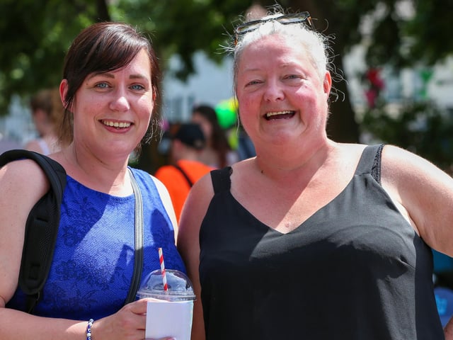 Tory Paddon, left, and Liz Halliday. Stamshaw Junior School's fete Picture: Chris  Moorhouse (290624-259)