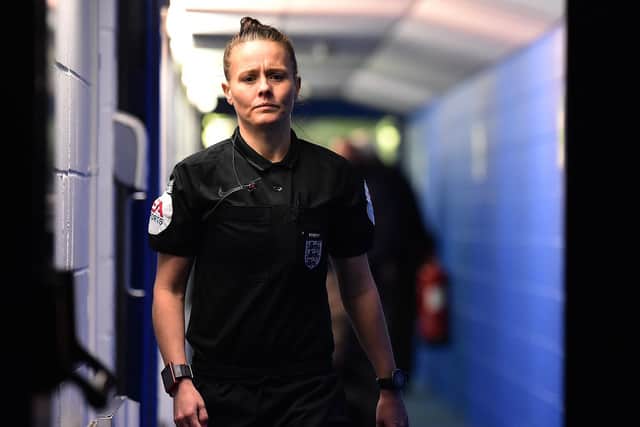Match official Rebecca Welch will take charge of Pompey's game at Burton tonight     Picture: Nathan Stirk/Getty Images