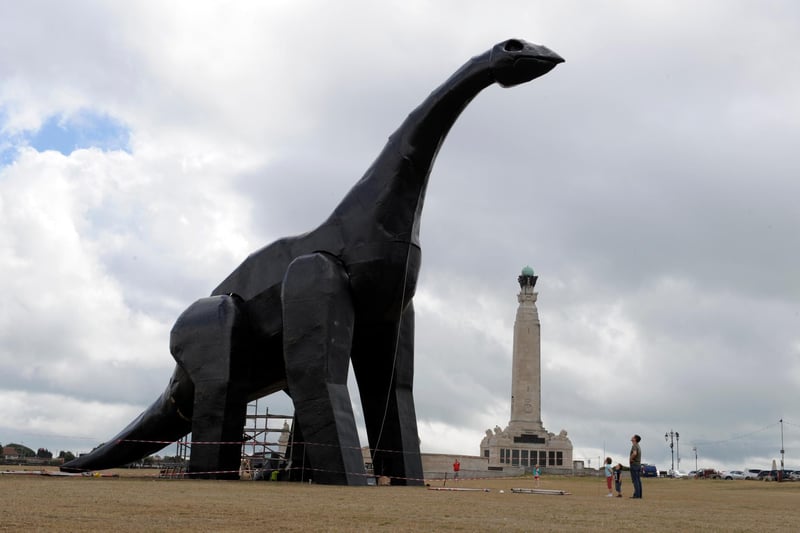 It wasn't a building, it was a piece of art - but some of you suggested you'd like to have Luna Park the ultrasaurus back on Southsea Common. It burned down 10 years ago.