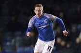 Portsmouth midfielder Ronan Curtis during the EFL Sky Bet League 1 match between Portsmouth and Bolton Wanderers at Fratton Park, Portsmouth, England on 28 February 2023.